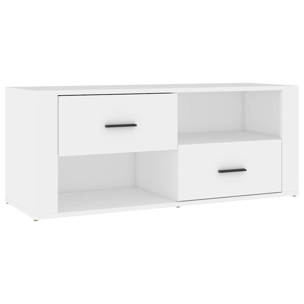 TV ormarić bijeli 100 x 35 x 40 cm od konstruiranog drva Bijela