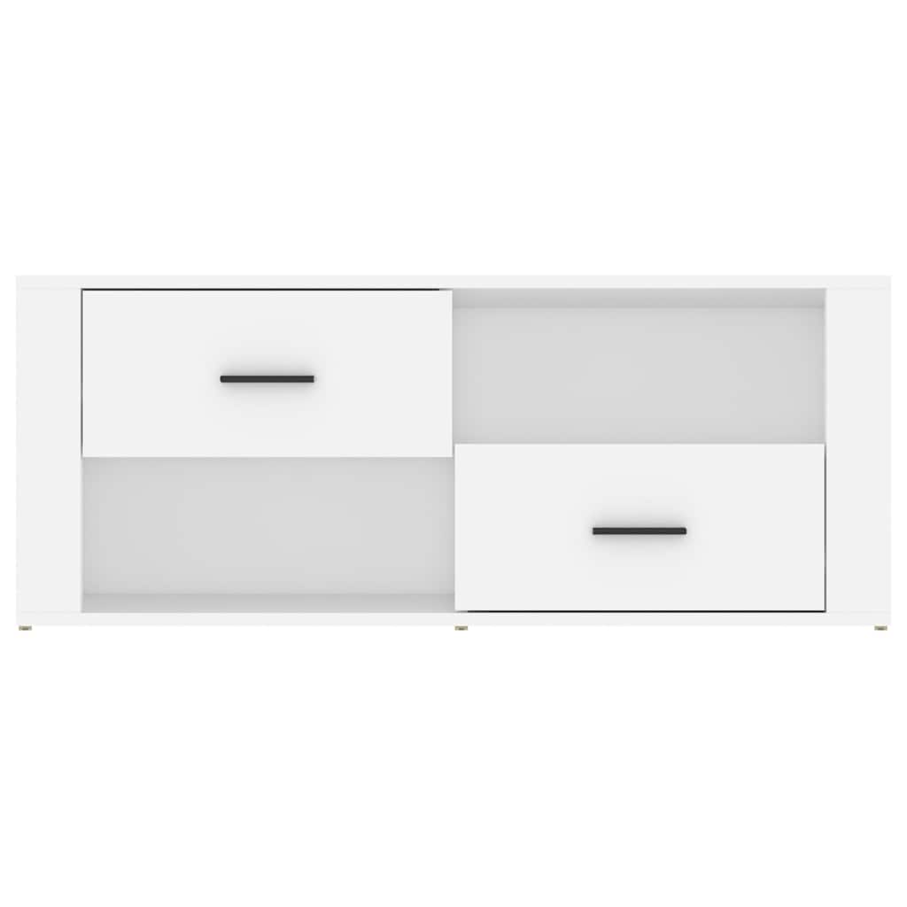 TV ormarić bijeli 100 x 35 x 40 cm od konstruiranog drva Bijela