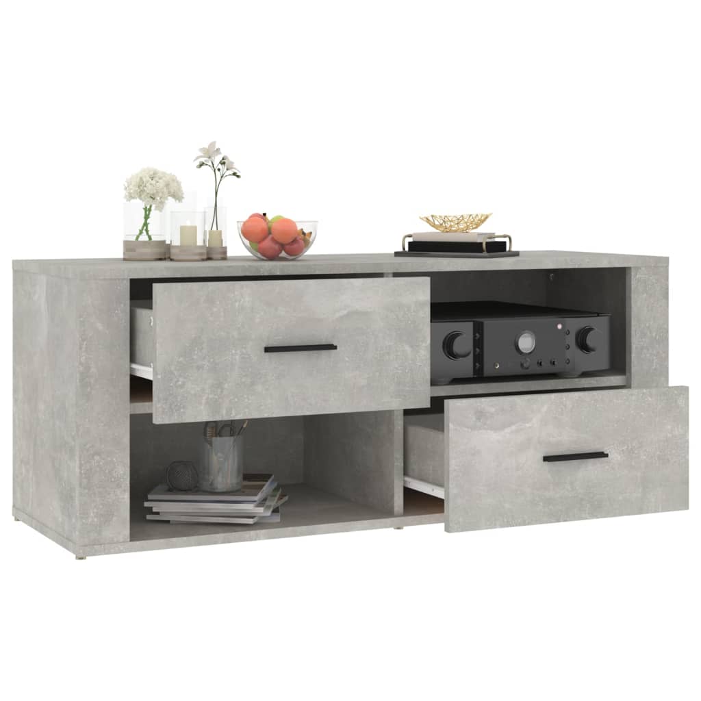 TV ormarić beton sivi 100 x 35 x 40 cm od konstruiranog drva