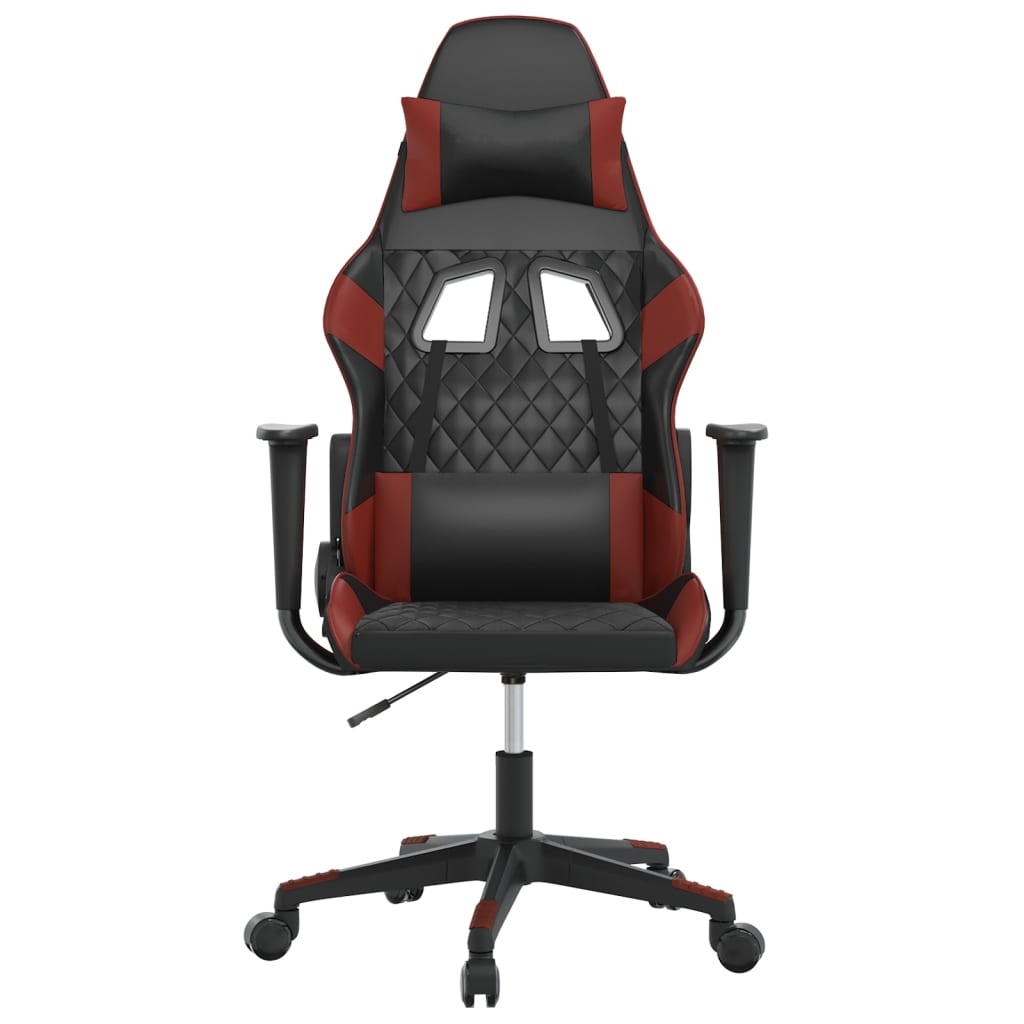 Igraća stolica crna i crvena boja vina od umjetne kože