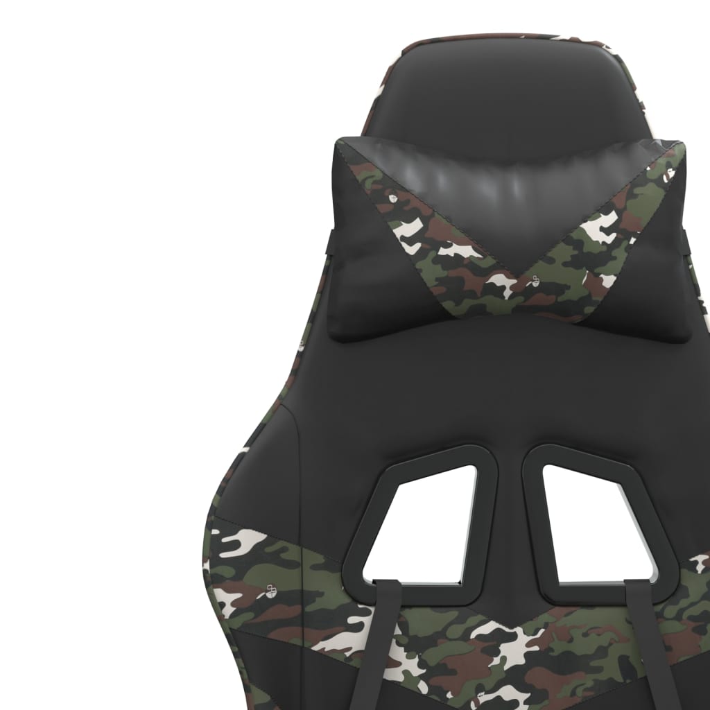 Igraća stolica crno-maskirna od umjetne kože