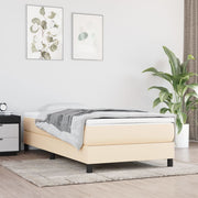 Okvir za krevet s oprugom krem 100 x 200 cm od tkanine