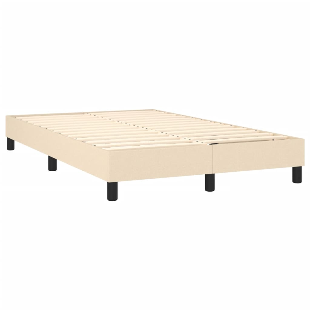 Okvir za krevet s oprugom krem 120 x 200 cm od tkanine