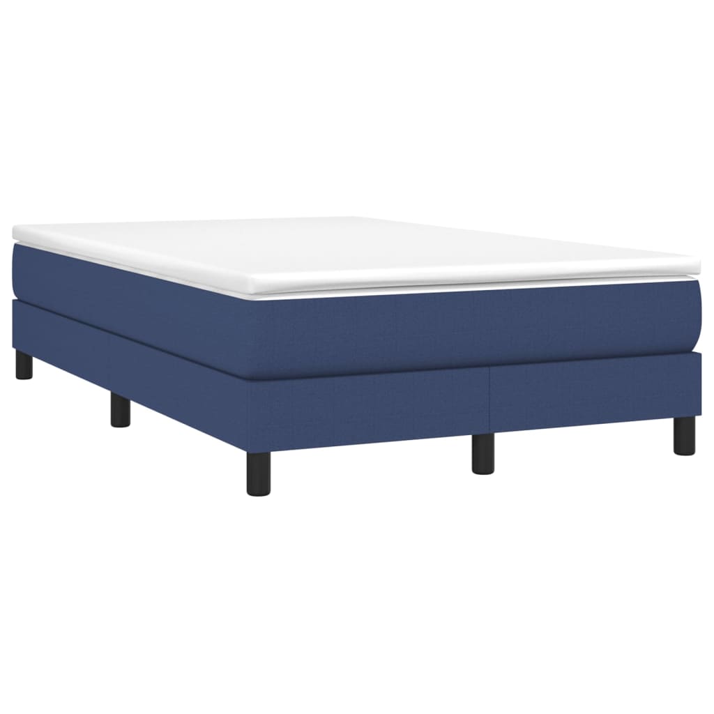 Okvir za krevet s oprugom plava 120x200 cm tkanina