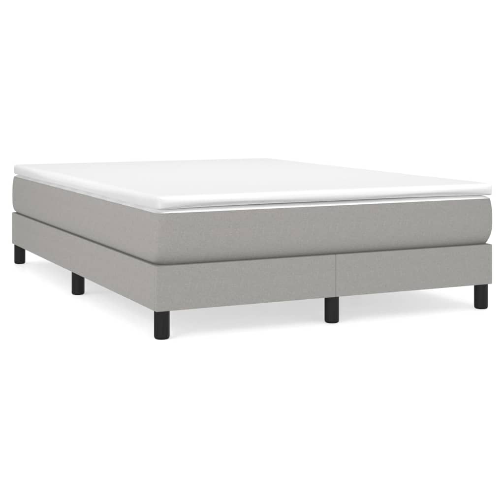 Okvir za krevet s oprugom svjetlosivi 140 x 190 cm od tkanine