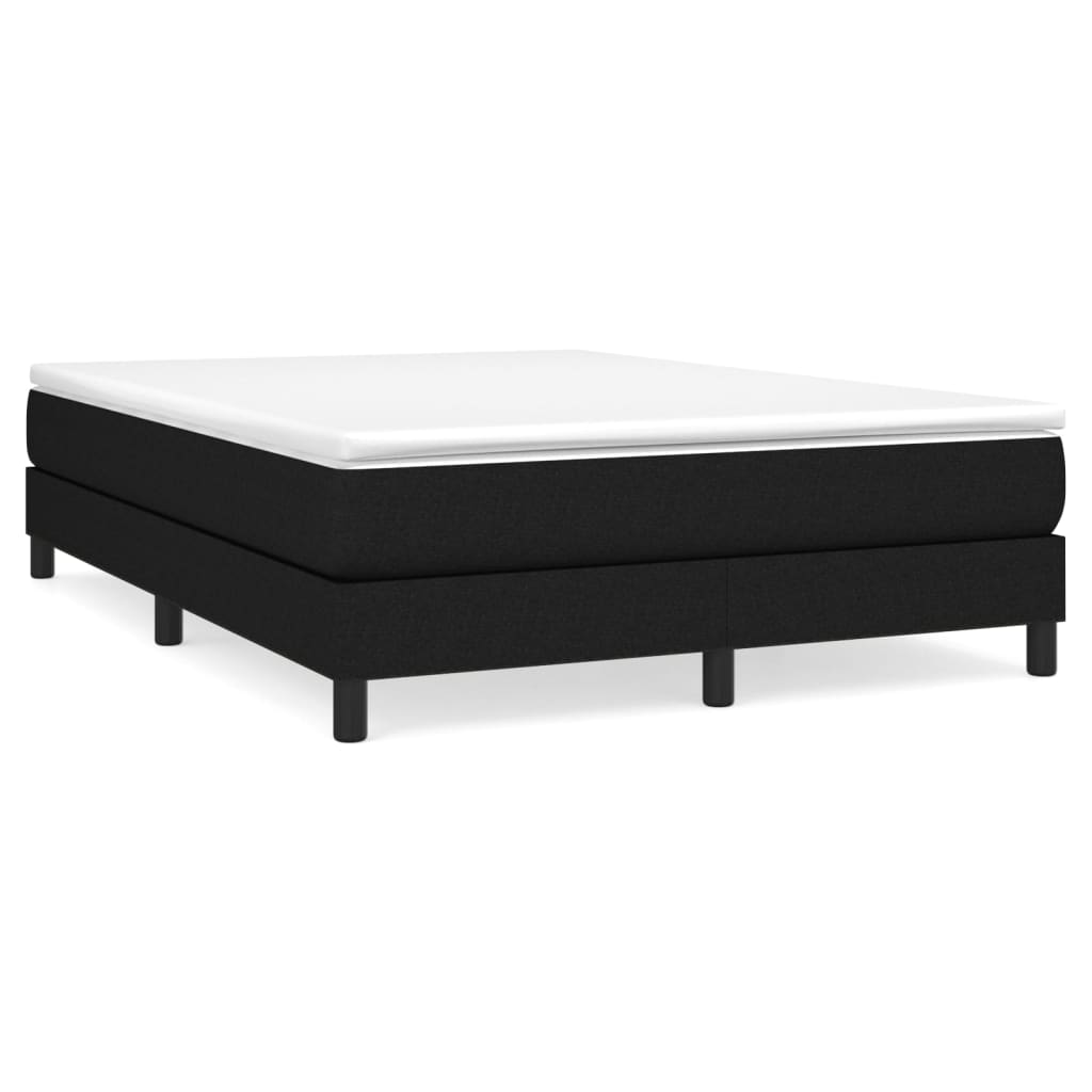 Okvir za krevet s oprugom crni 140 x 190 cm od tkanine
