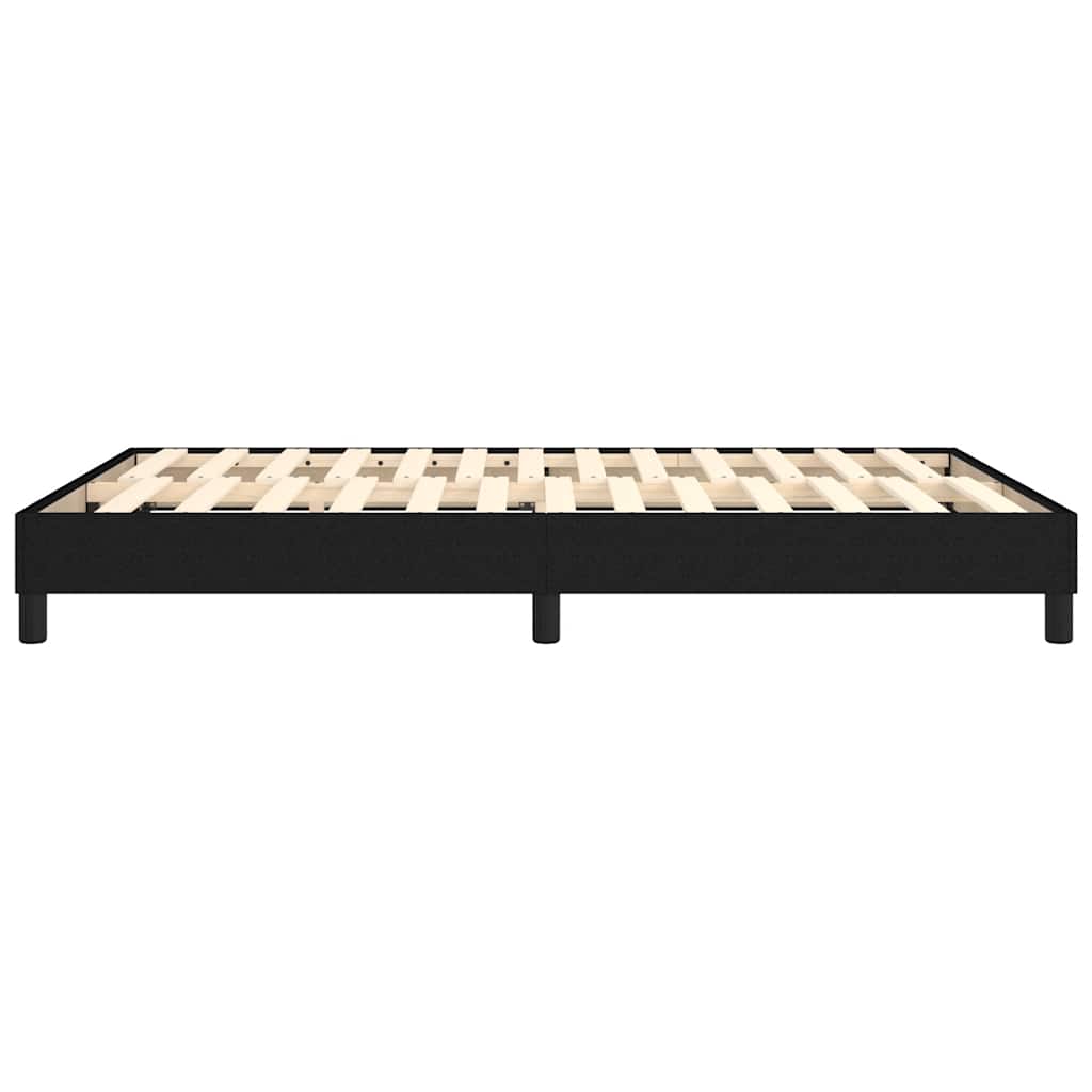 Okvir za krevet s oprugom crni 140 x 190 cm od tkanine