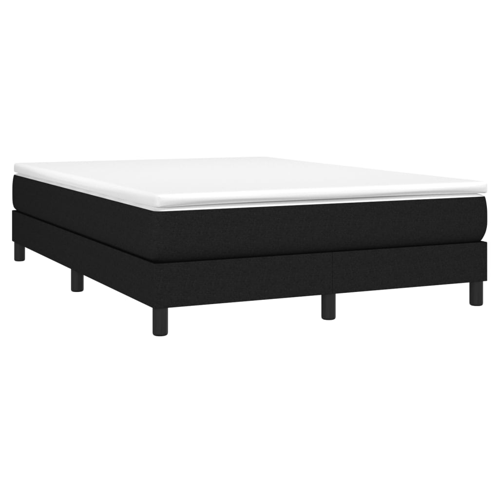 Okvir za krevet s oprugom crni 140x200 cm od tkanine