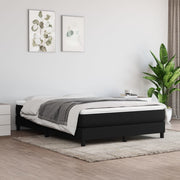 Okvir za krevet s oprugom crni 140x200 cm od tkanine