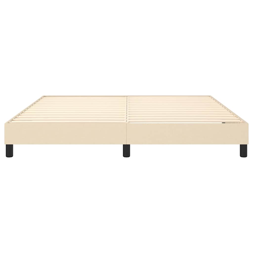 Okvir za krevet s oprugom krem 160x200 cm od tkanine