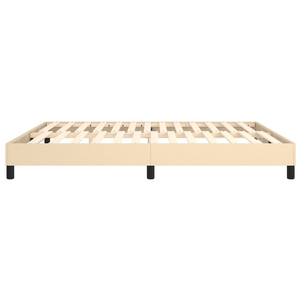 Okvir za krevet s oprugom krem 160x200 cm od tkanine