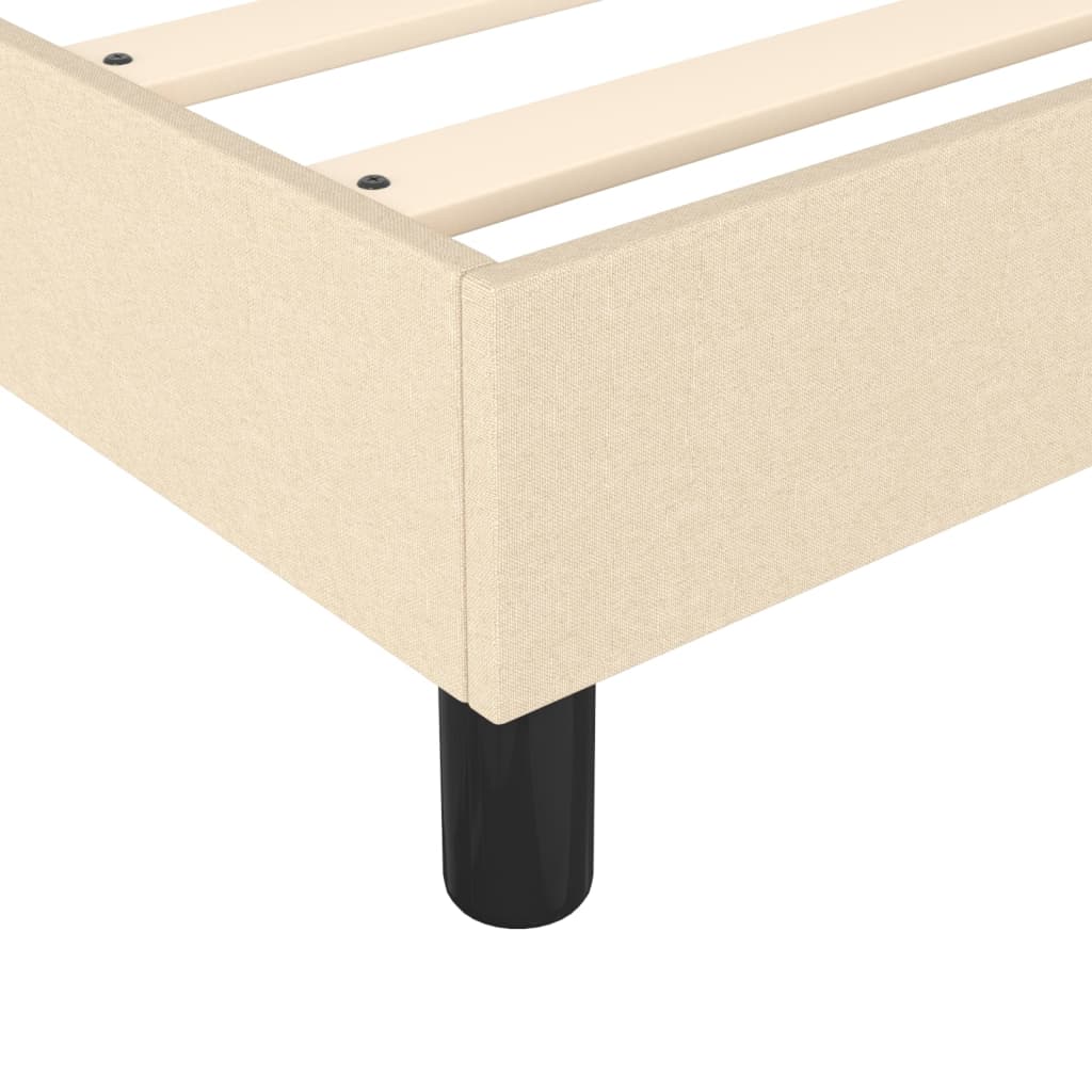 Okvir za krevet s oprugom krem 160x200 cm od tkanine