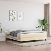 Okvir za krevet s oprugom krem 160x200 cm od tkanine