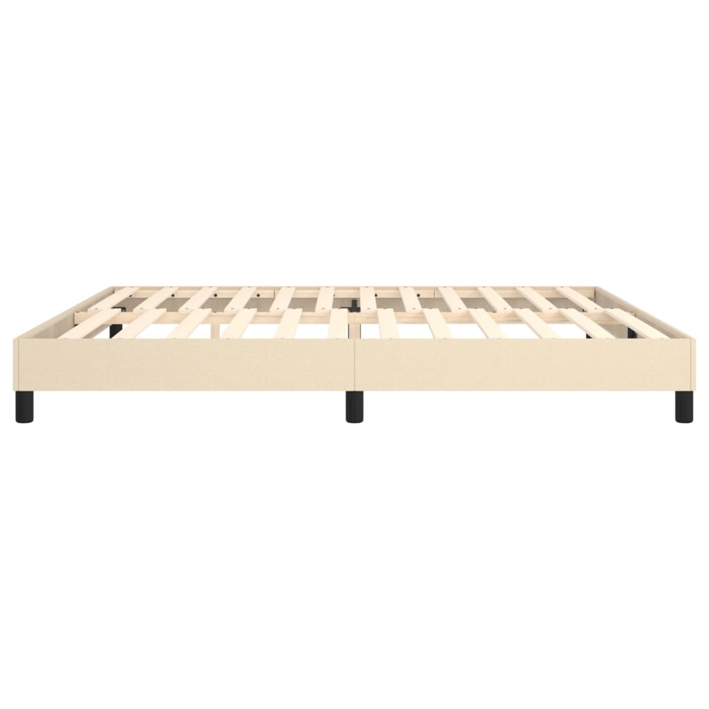 Okvir za krevet s oprugom krem 200x200 cm od tkanine