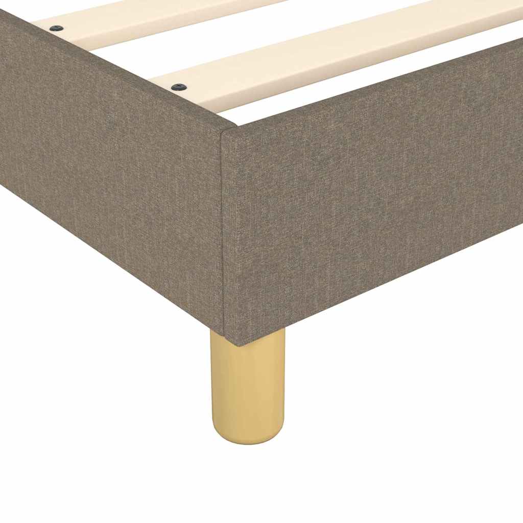 Okvir za krevet s oprugom smeđesivi 80x200cm od tkanine