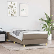Okvir za krevet s oprugom smeđesivi 80x200cm od tkanine