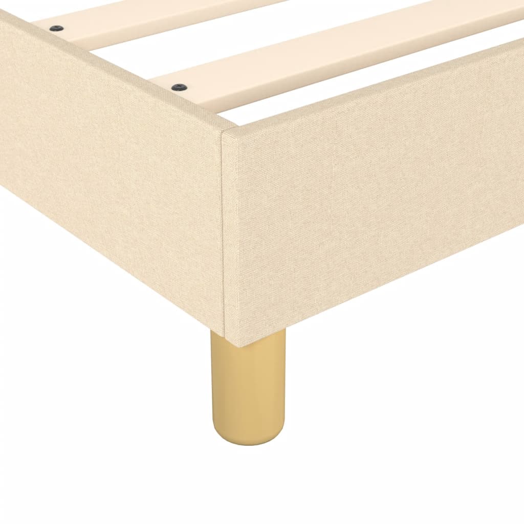 Okvir za krevet s oprugom krem 90x200cm od tkanine