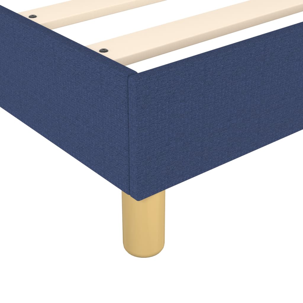 Okvir za krevet s oprugom plava 90x200cm od tkanine