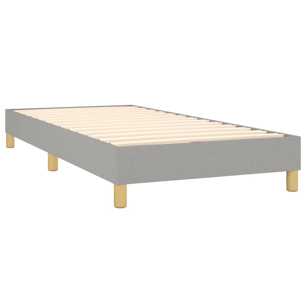 Okvir za krevet s oprugom svjetlosivi 100x200 cm od tkanine
