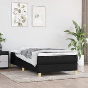 Okvir za krevet s oprugom crni 100x200 cm od tkanine
