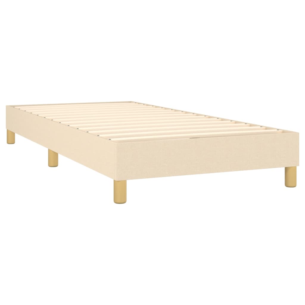Okvir za krevet s oprugom krem 100 x 200 cm od tkanine