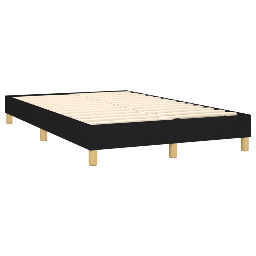 Okvir za krevet s oprugom crni 120 x 200 cm od tkanine