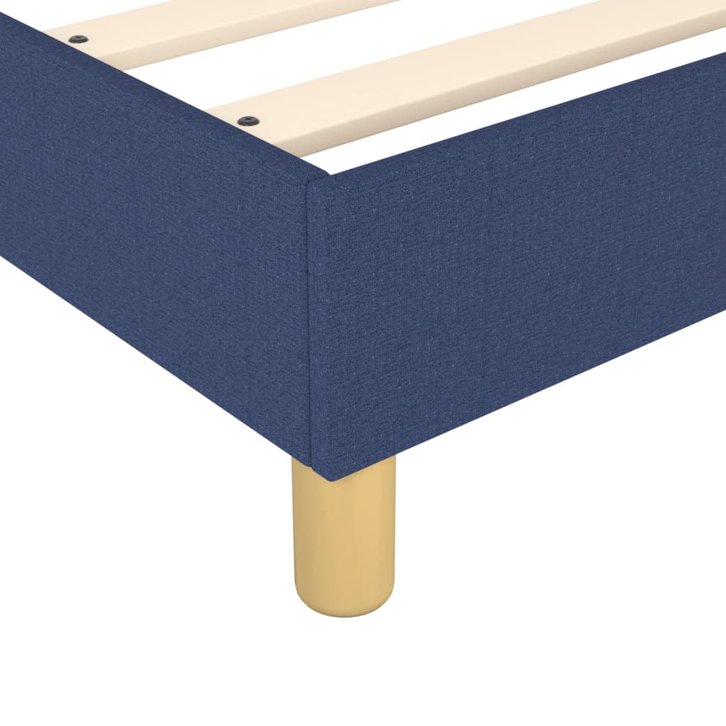 Okvir za krevet s oprugom plava 120x200 cm tkanina