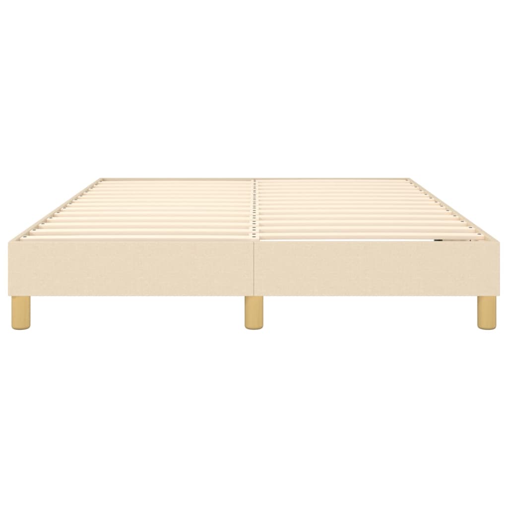 Okvir za krevet s oprugom krem 140 x 190 cm od tkanine