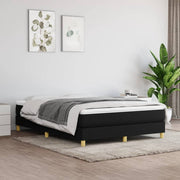 Okvir za krevet s oprugom crni 140x200 cm od tkanine