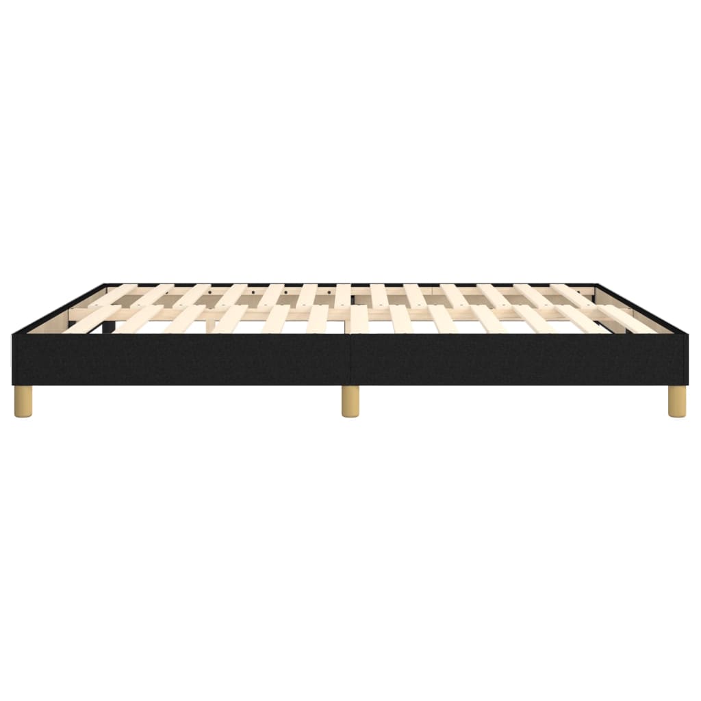 Okvir za krevet s oprugom crni 160x200 cm od tkanine