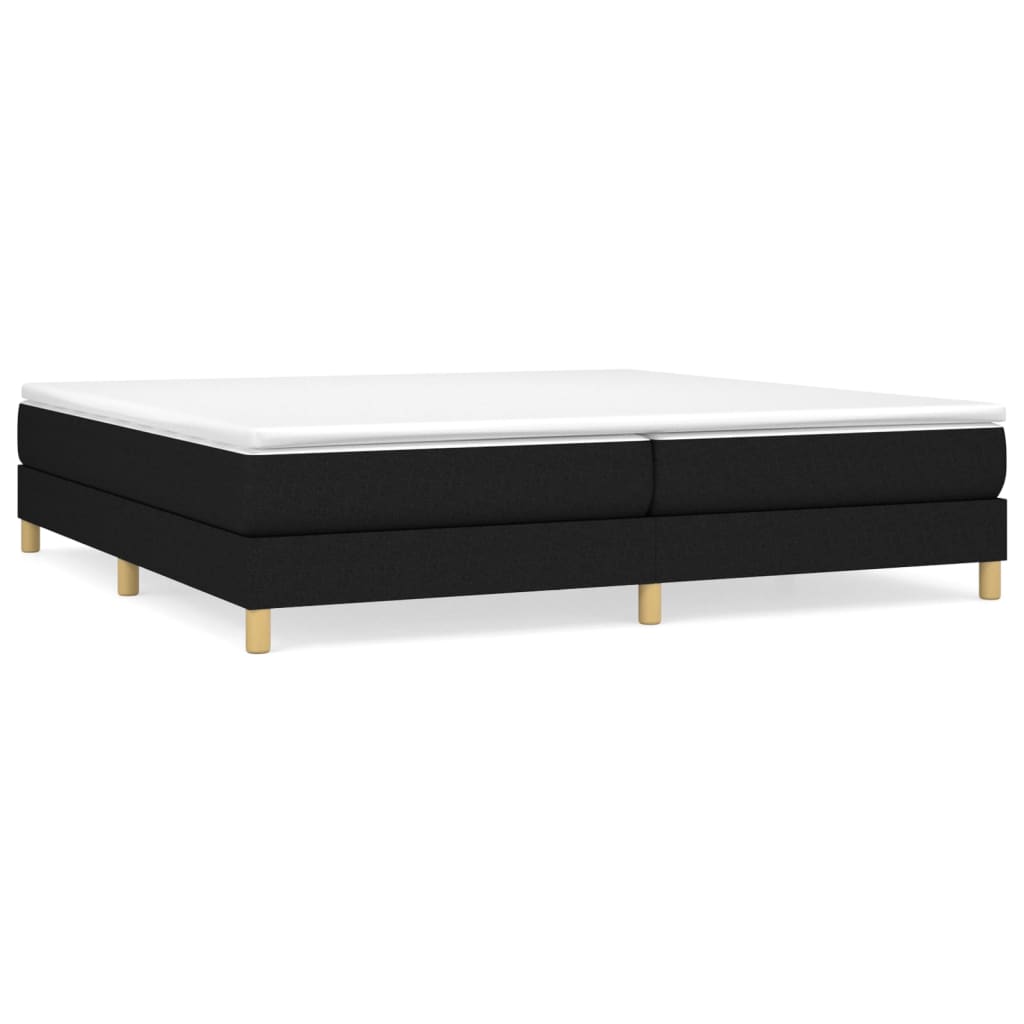 Okvir za krevet s oprugom crni 200x200 cm od tkanine