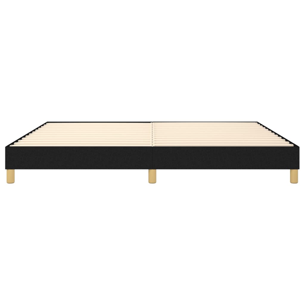 Okvir za krevet s oprugom crni 200x200 cm od tkanine