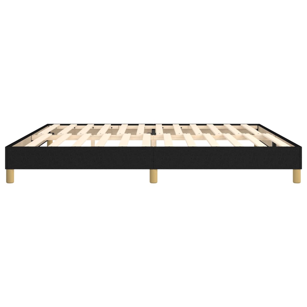 Okvir za krevet s oprugom crni 200x200 cm od tkanine