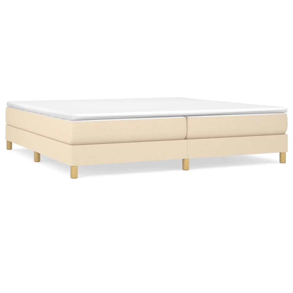 Okvir za krevet s oprugom krem 200x200 cm od tkanine