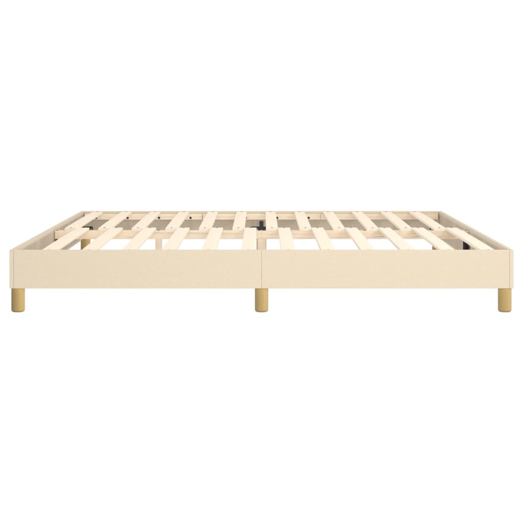 Okvir za krevet s oprugom krem 200x200 cm od tkanine
