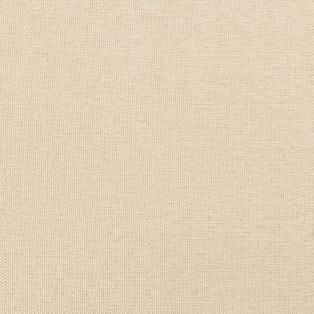 Okvir za krevet s oprugom krem 200x200 cm od tkanine