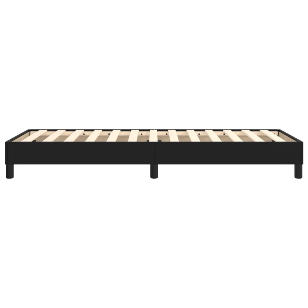 Okvir za krevet s oprugom crni 80 x 200 cm od umjetne kože
