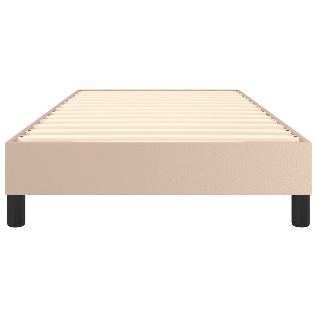 Okvir za krevet s oprugom boja cappuccina 80 x 200 cm od umjetne kože
