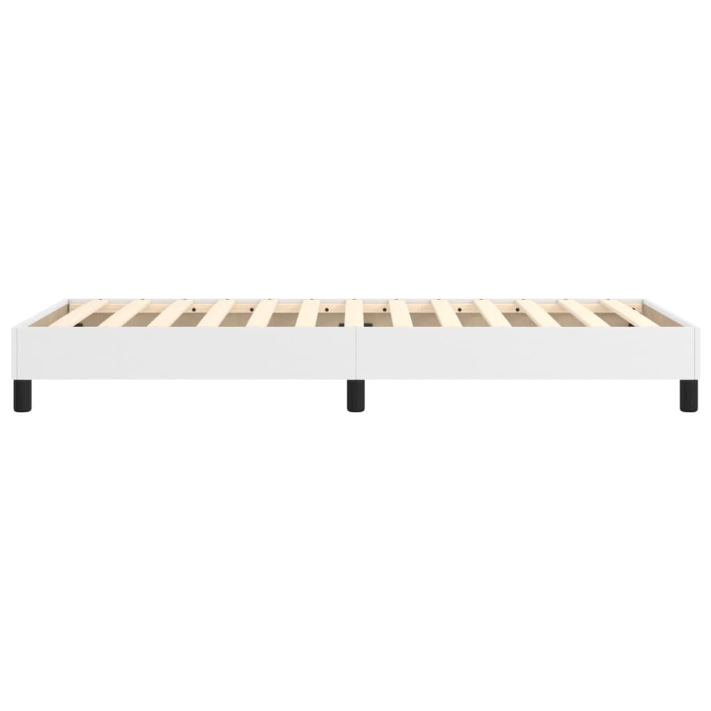 Okvir za krevet s oprugom bijela 90x190 cm od umjetne kože