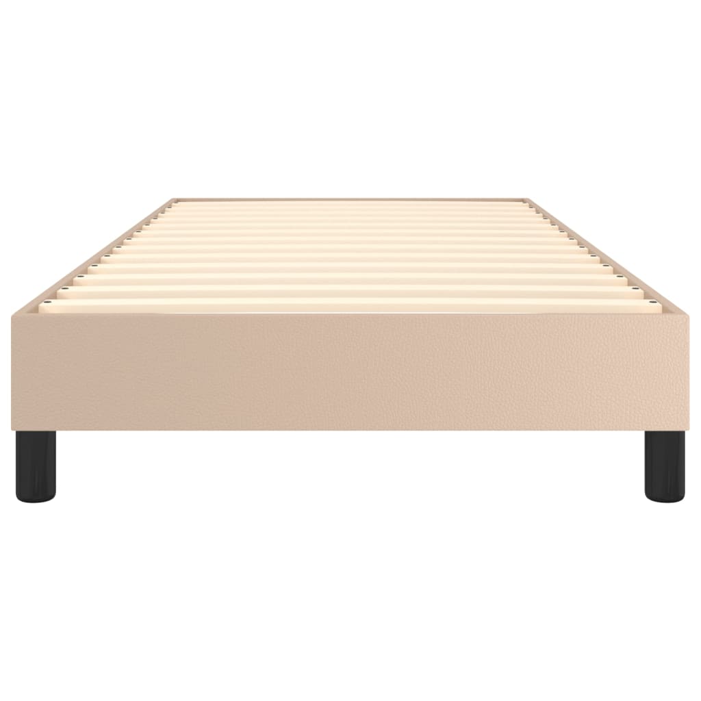 Okvir za krevet s oprugom boja cappuccina 90x190 cm od umjetne kože