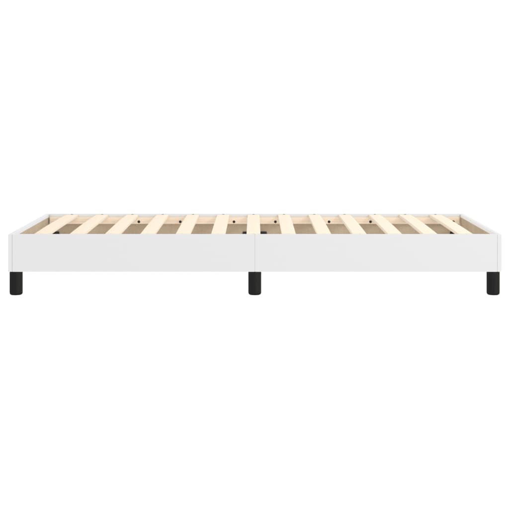 Okvir za krevet s oprugom bijela 90x200 cm od umjetne kože