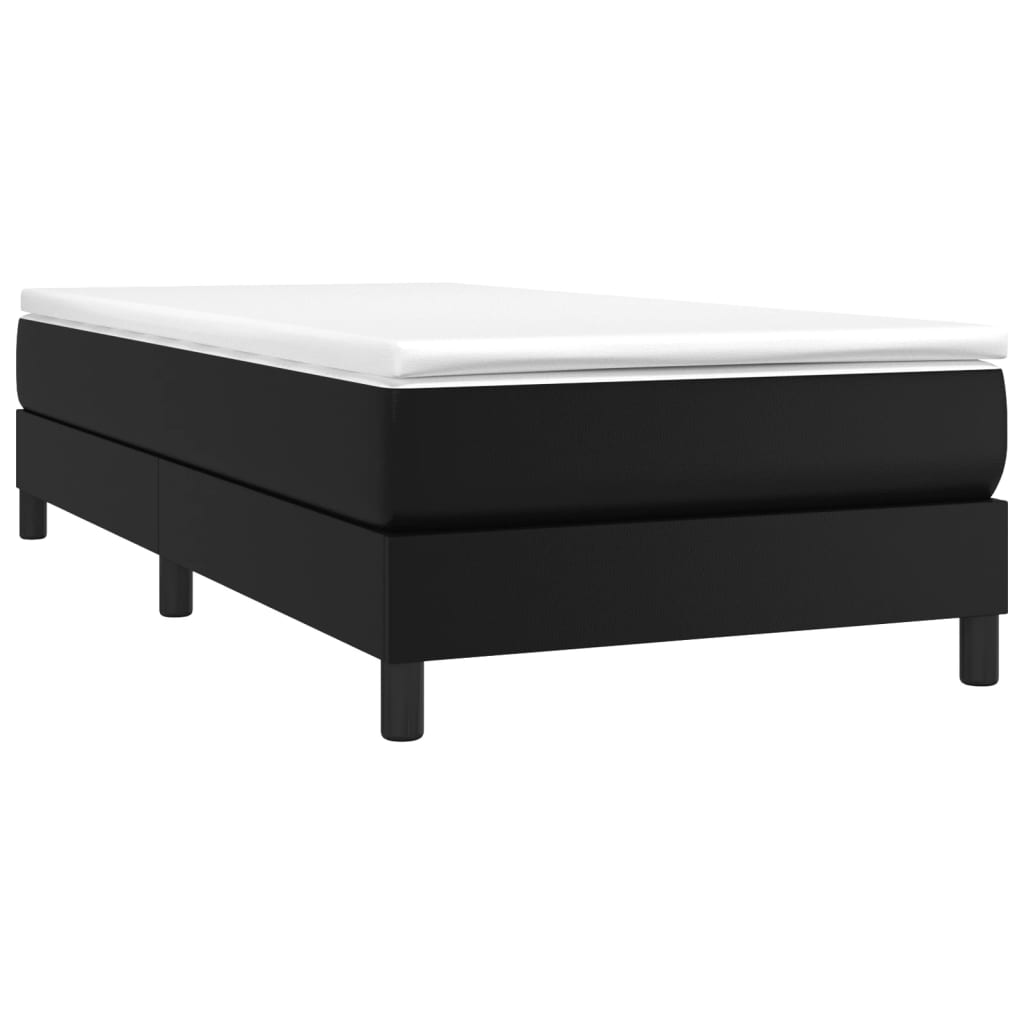 Okvir za krevet s oprugom crni 100x200 cm od umjetne kože