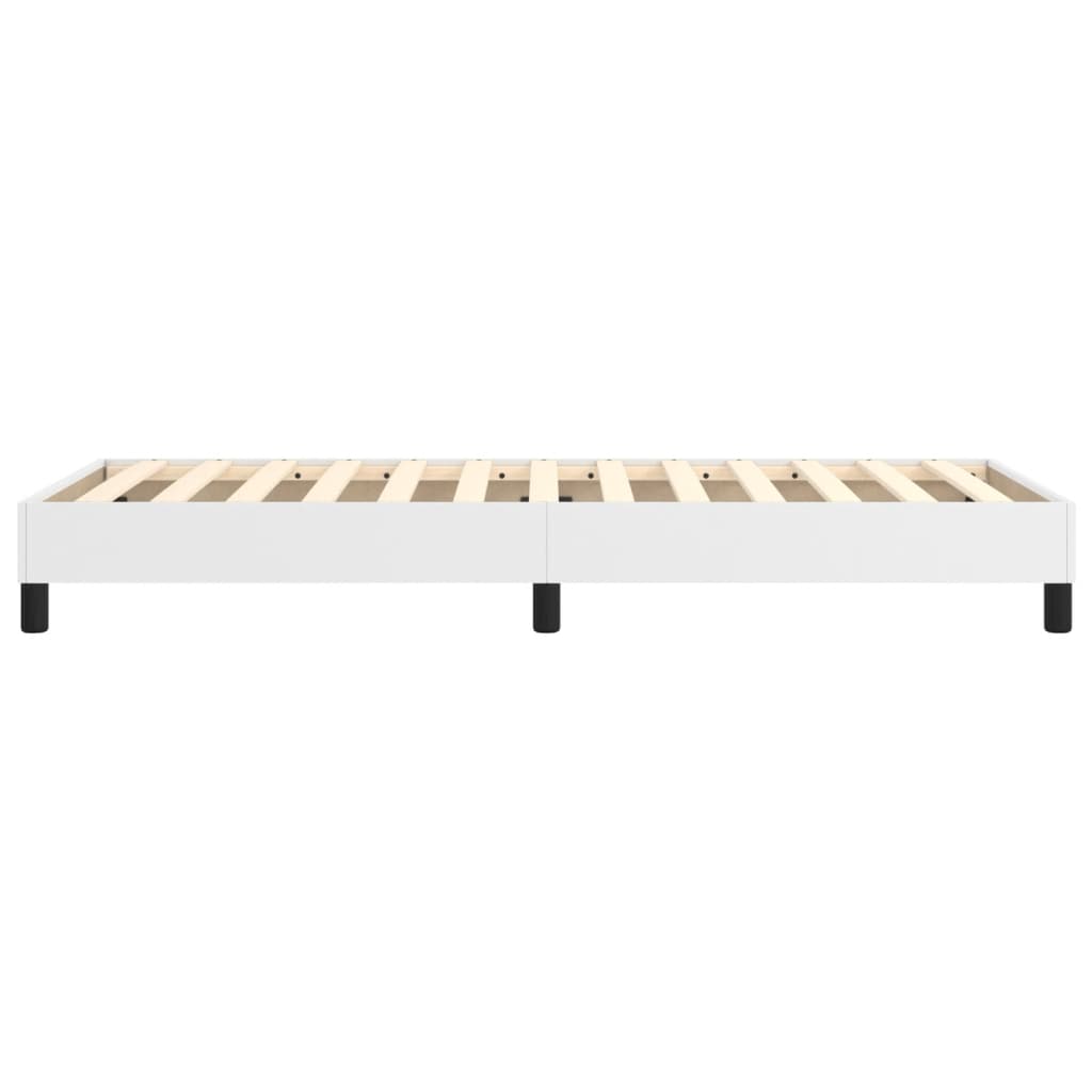 Okvir za krevet s oprugom bijela 100x200 cm od umjetne kože
