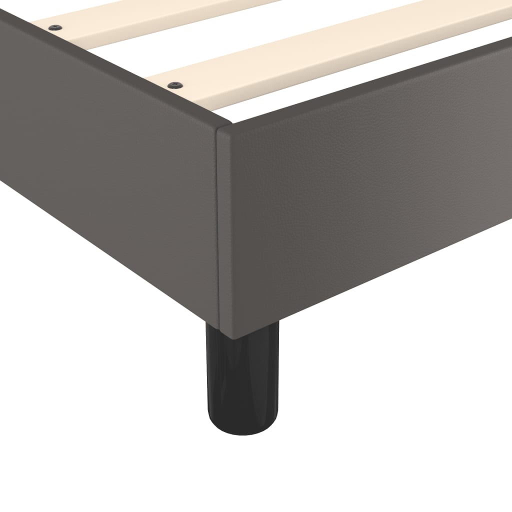 Okvir za krevet s oprugom sivi 100x200 cm od umjetne kože