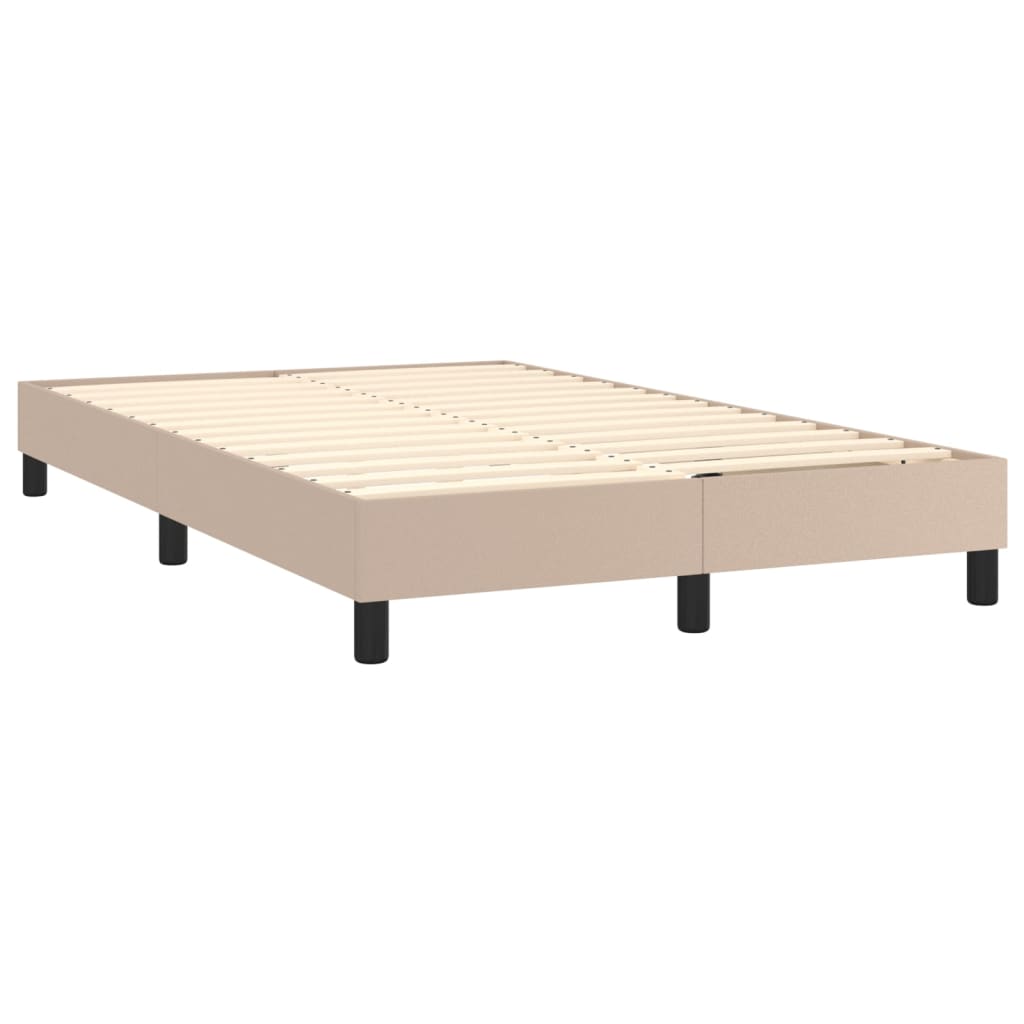Okvir za krevet s oprugom boja cappuccina 120x200 cm umjetna koža