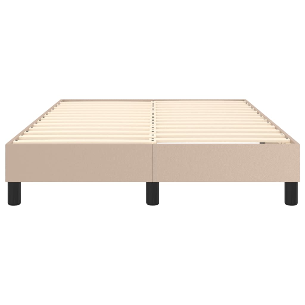 Okvir za krevet s oprugom boja cappuccina 120x200 cm umjetna koža