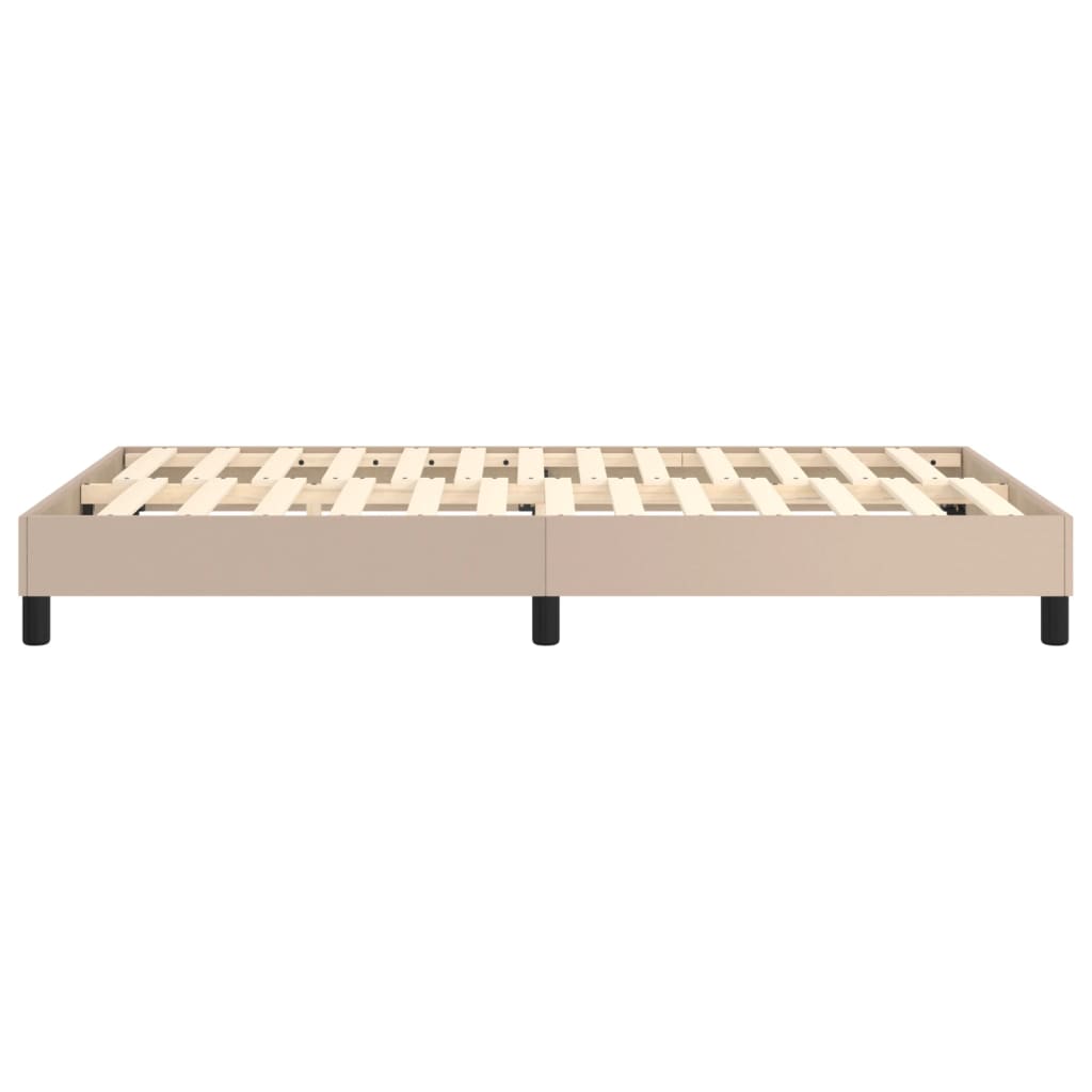 Okvir za krevet s oprugom boja cappuccina 120x200 cm umjetna koža