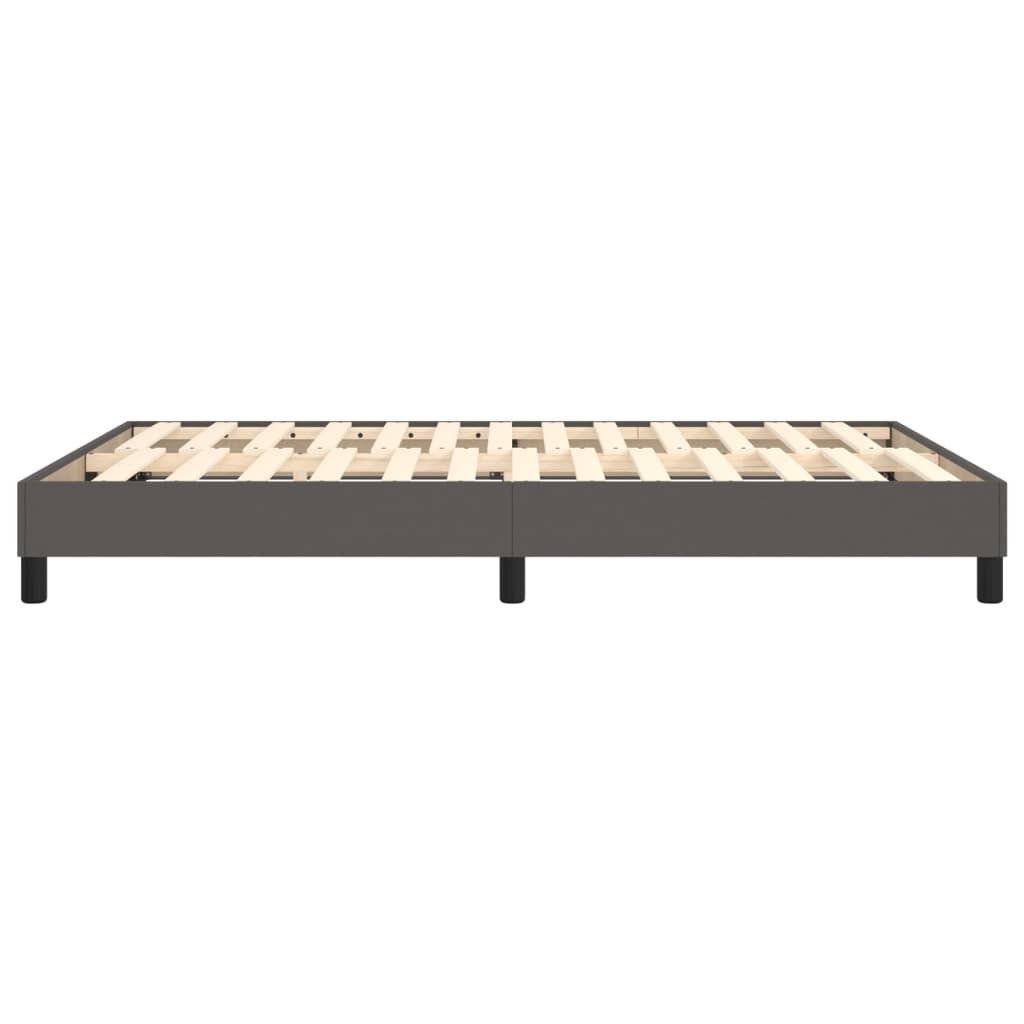 Okvir za krevet s oprugom sivi 140x190 cm od umjetne kože