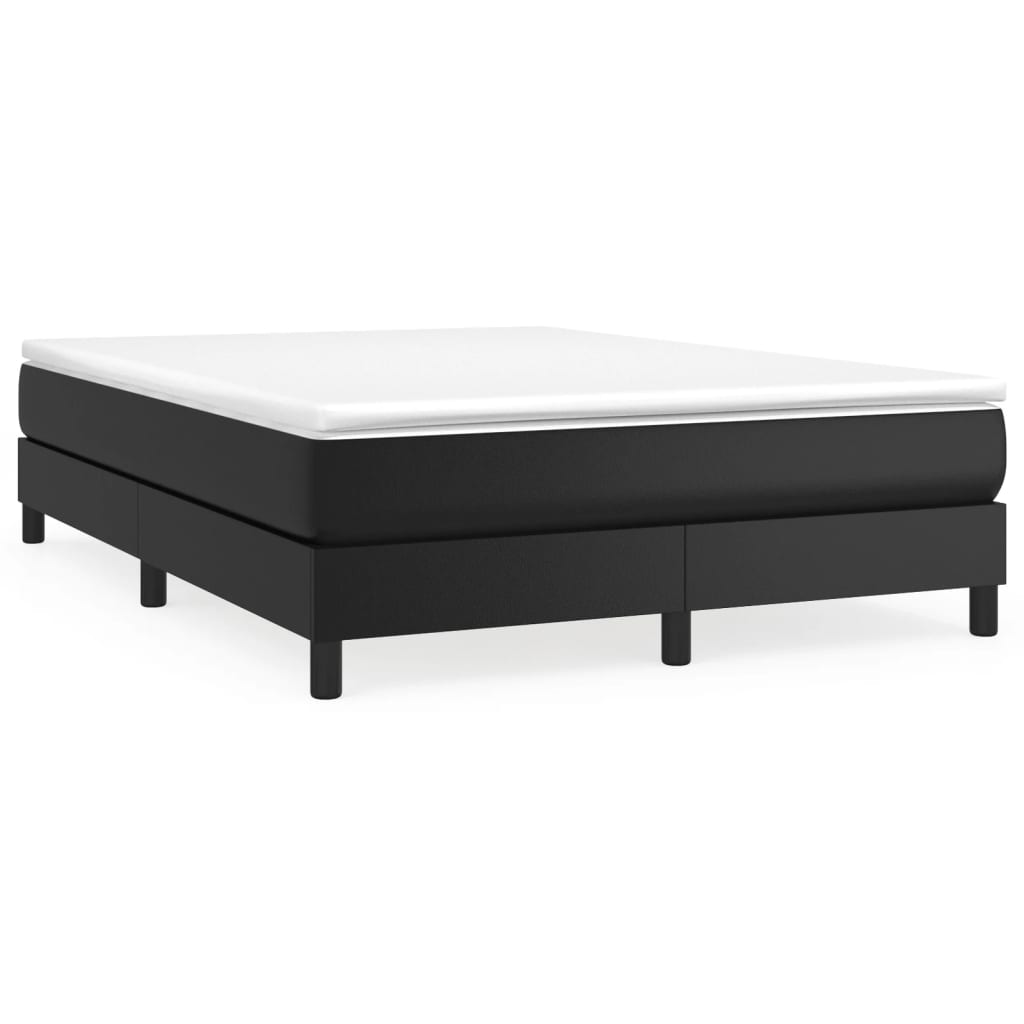 Okvir za krevet s oprugom crni 140x200 cm od umjetne kože