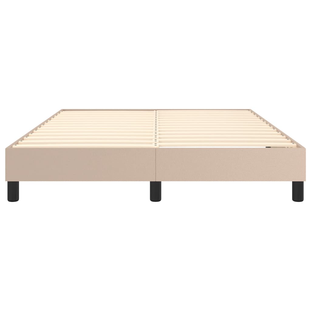 Okvir za krevet s oprugom boja cappuccina 140x200 cm od umjetne kože